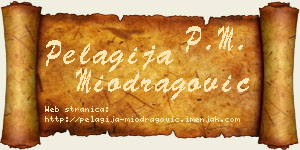 Pelagija Miodragović vizit kartica